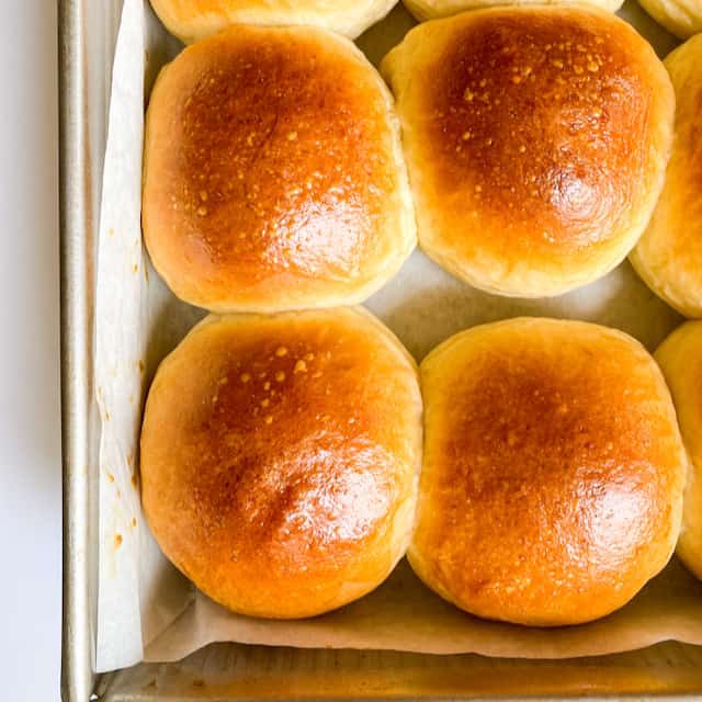 Close-up of Soft and Fluffy Dinner Rolls