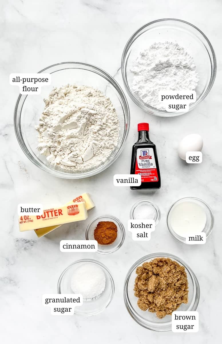 pop tart ingredients on marble counter.