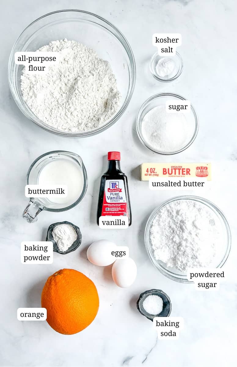 ingredients for buttermilk scones.