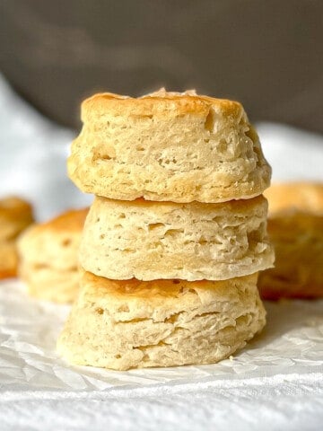 A stack of 2 ingredient biscuits.