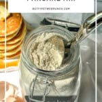 Pinterest image of homemade pancake mix.