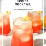 Pinterest image of aperol spritz mocktails.