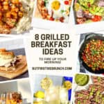 Pinterest collage photo of recipes that can be made on a grill.