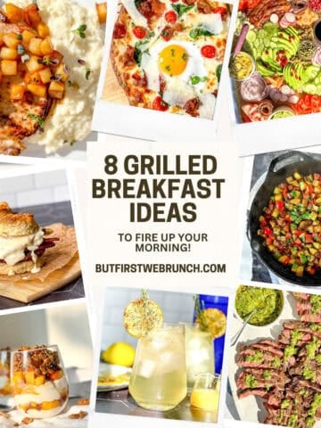 Pinterest collage photo of recipes that can be made on a grill.