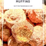 Pinterest image of cinnamon cardamom mini donut muffins.