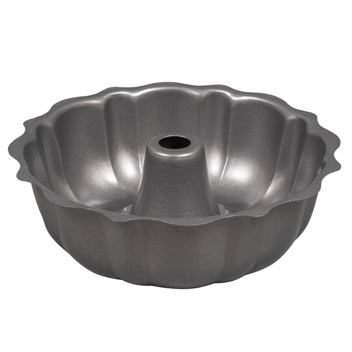 Bundt pan on a white background.