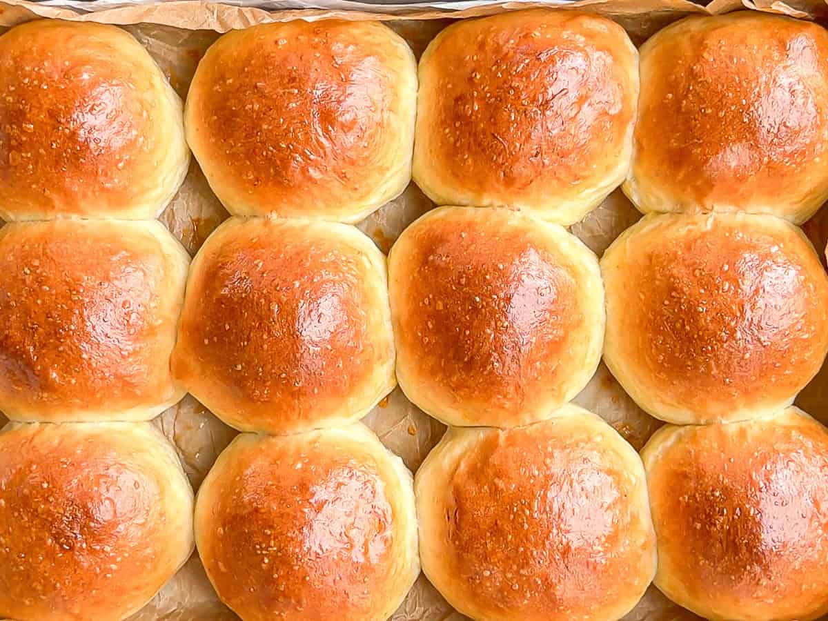 Baked 90 minute dinner rolls.