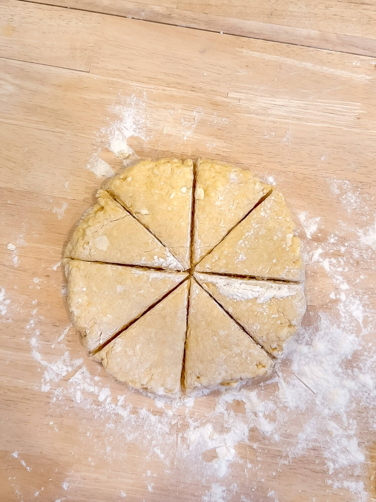 Scone do cut into wedges.