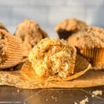 Hummingbird muffins on parchment paper.