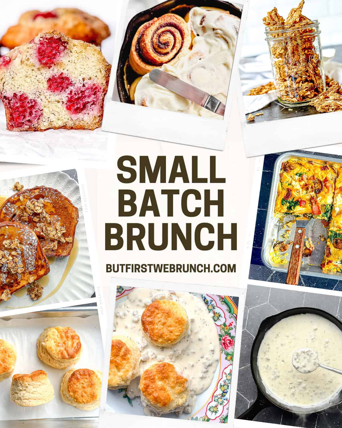 Collage image of multiple small batch recipes.