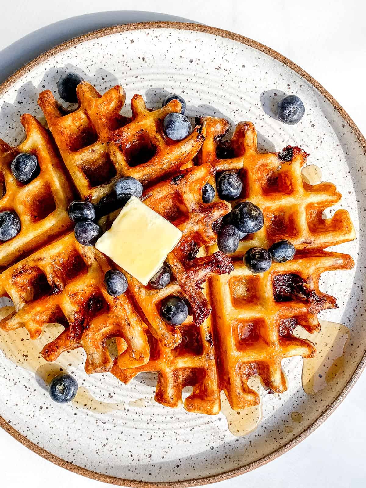 Blueberry lemon ricotta waffles.