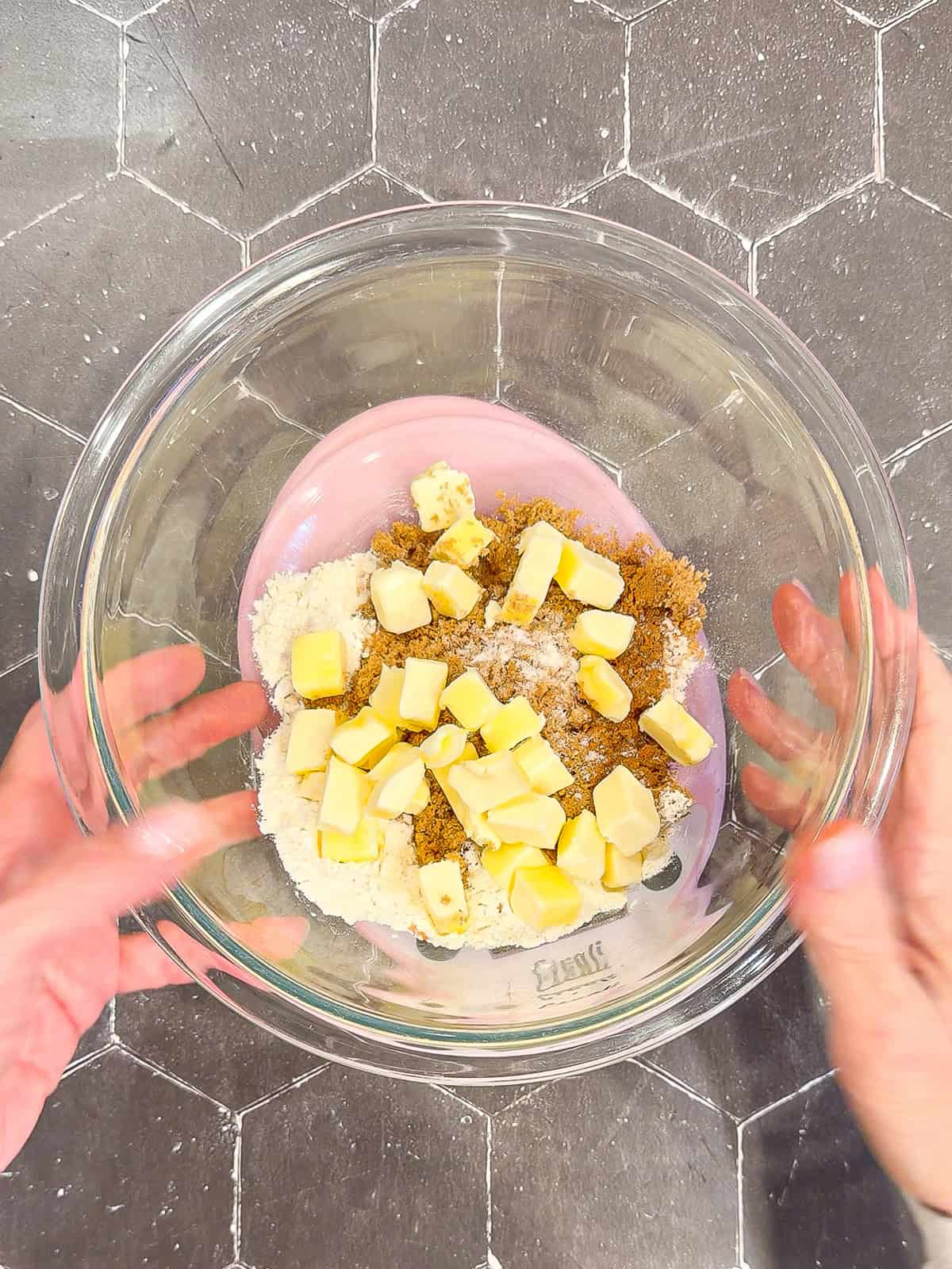 Structural ingredients in a glass bowl.